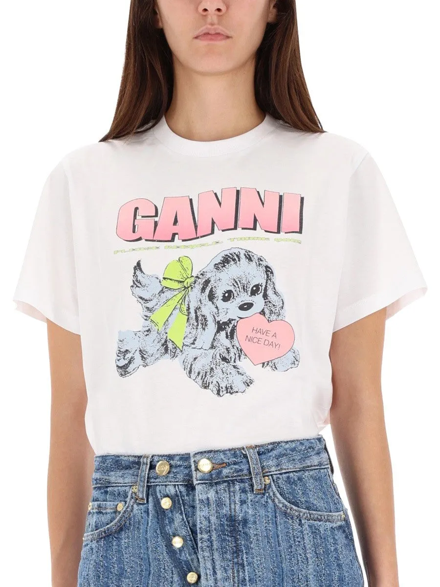 GANNI "PUPPY" T-SHIRT sold by Siebentaschen product image thumbnail 4