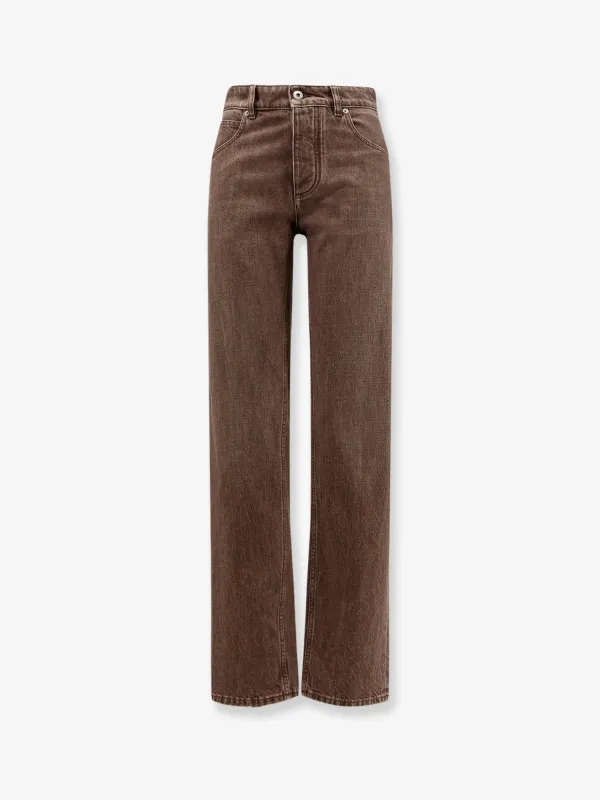 Bottega Veneta Brown washed boyfriend denim trousers made by Bottega Veneta