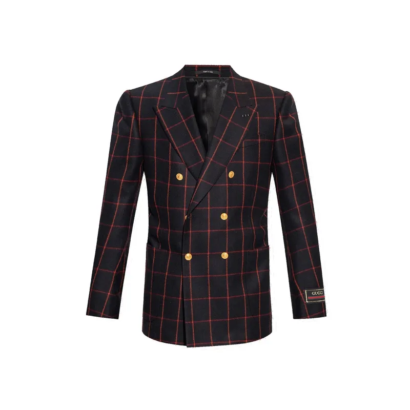 Gucci Wool Checked Blazer sold by Siebentaschen