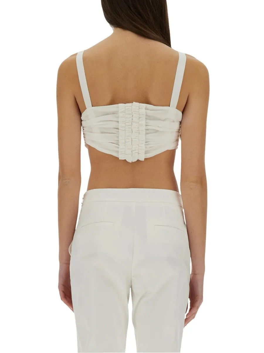 Moschino COTTON AND SILK VOILE CROP TOP sold by Siebentaschen product image thumbnail 3