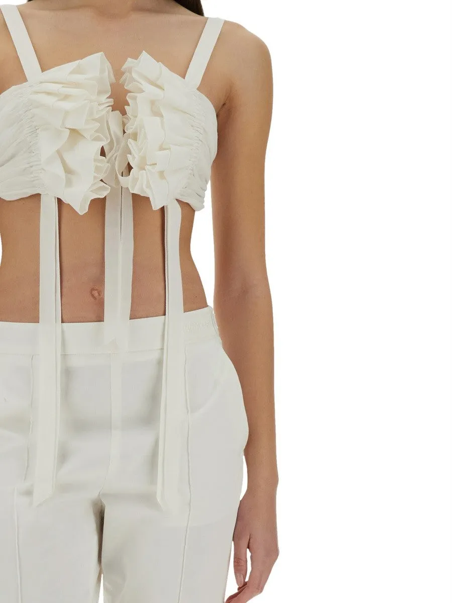 Moschino COTTON AND SILK VOILE CROP TOP sold by Siebentaschen product image thumbnail 4