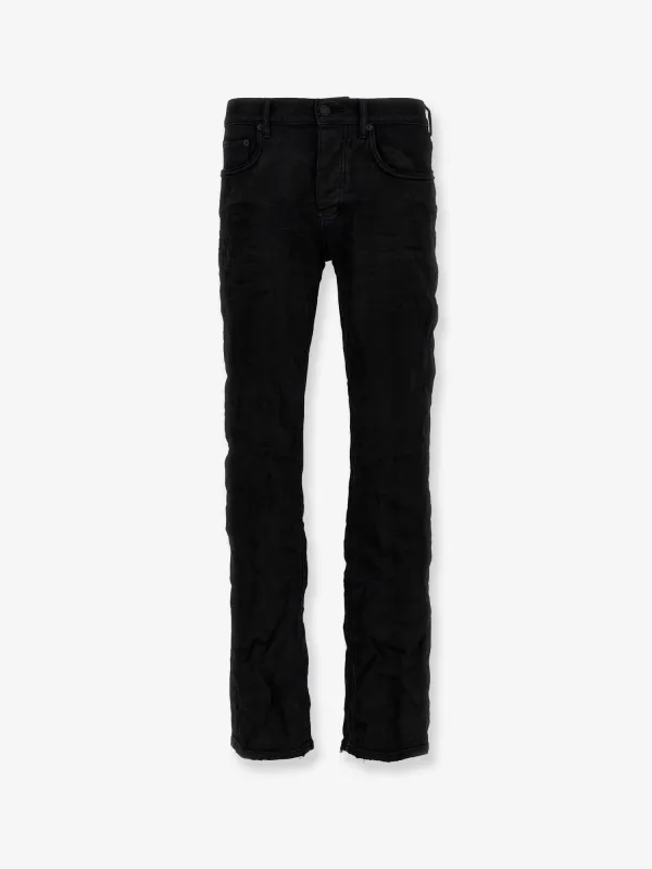 PURPLE BRAND Black denim trousers made by Siebentaschen