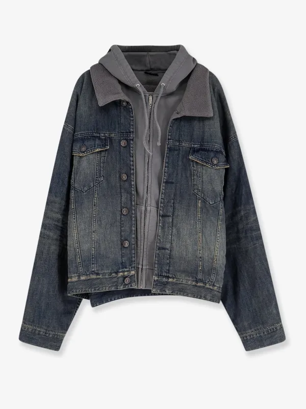 Balenciaga Layered cotton denim jacket sold by Siebentaschen