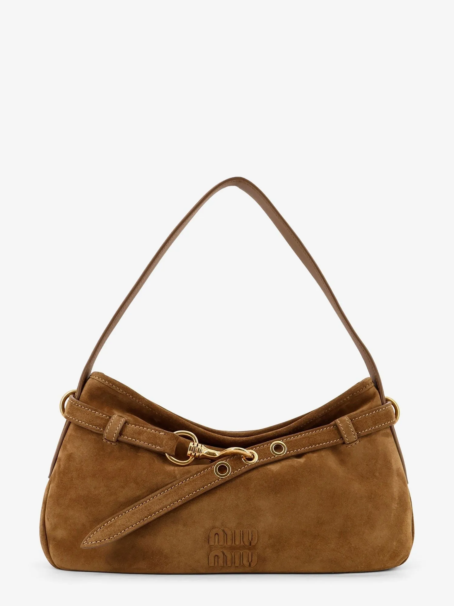 Miu Miu Aventure suede shoulder bag sold by Siebentaschen