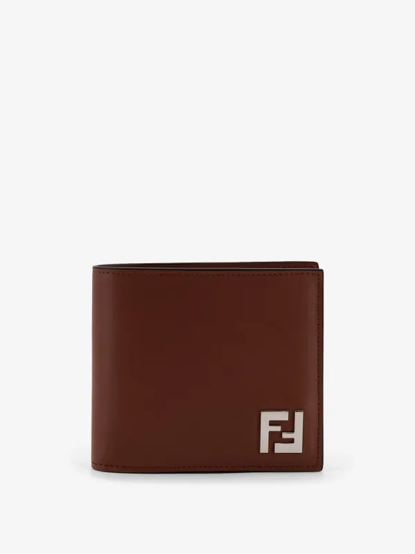 Fendi Leather and FF jacquard fabric bifold wallet sold by Siebentaschen