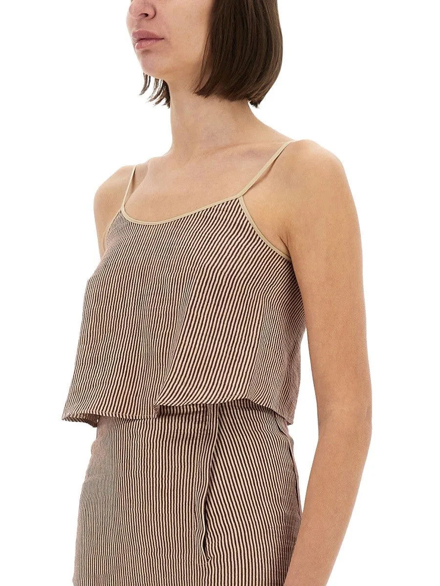 ALYSI "MICRO STRIPE" TOP WITH LACES sold by Siebentaschen product image thumbnail 4
