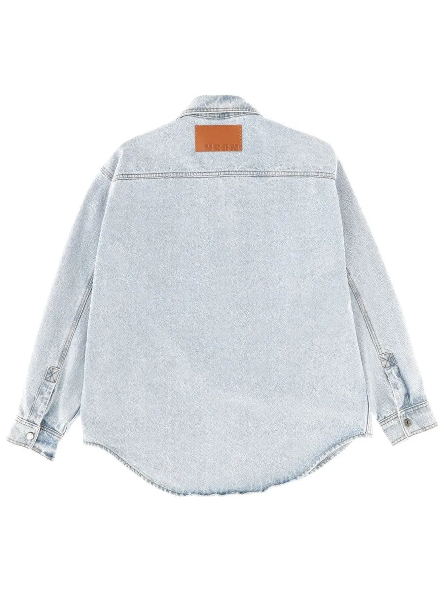 msgm SHIRT WITH EMBROIDERED LOGO sold by Siebentaschen product image thumbnail 2