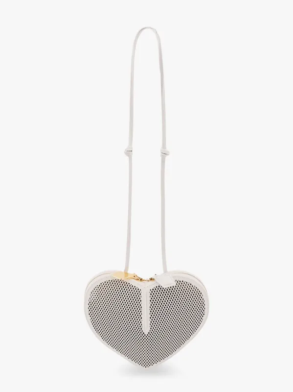 ALAIA Le coeur shoulder bag in leather with fishnet motif made by Alaia