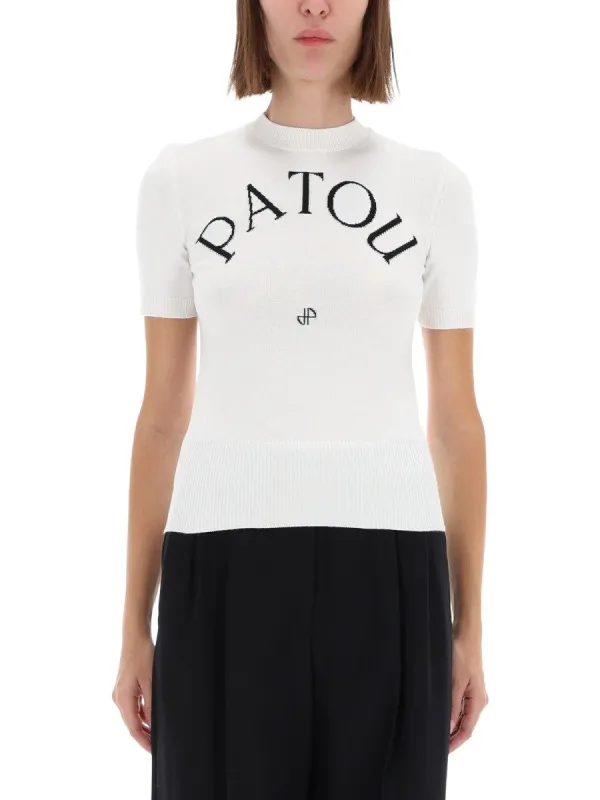 PATOU T-SHIRT WITH LOGO WRITING sold by Siebentaschen