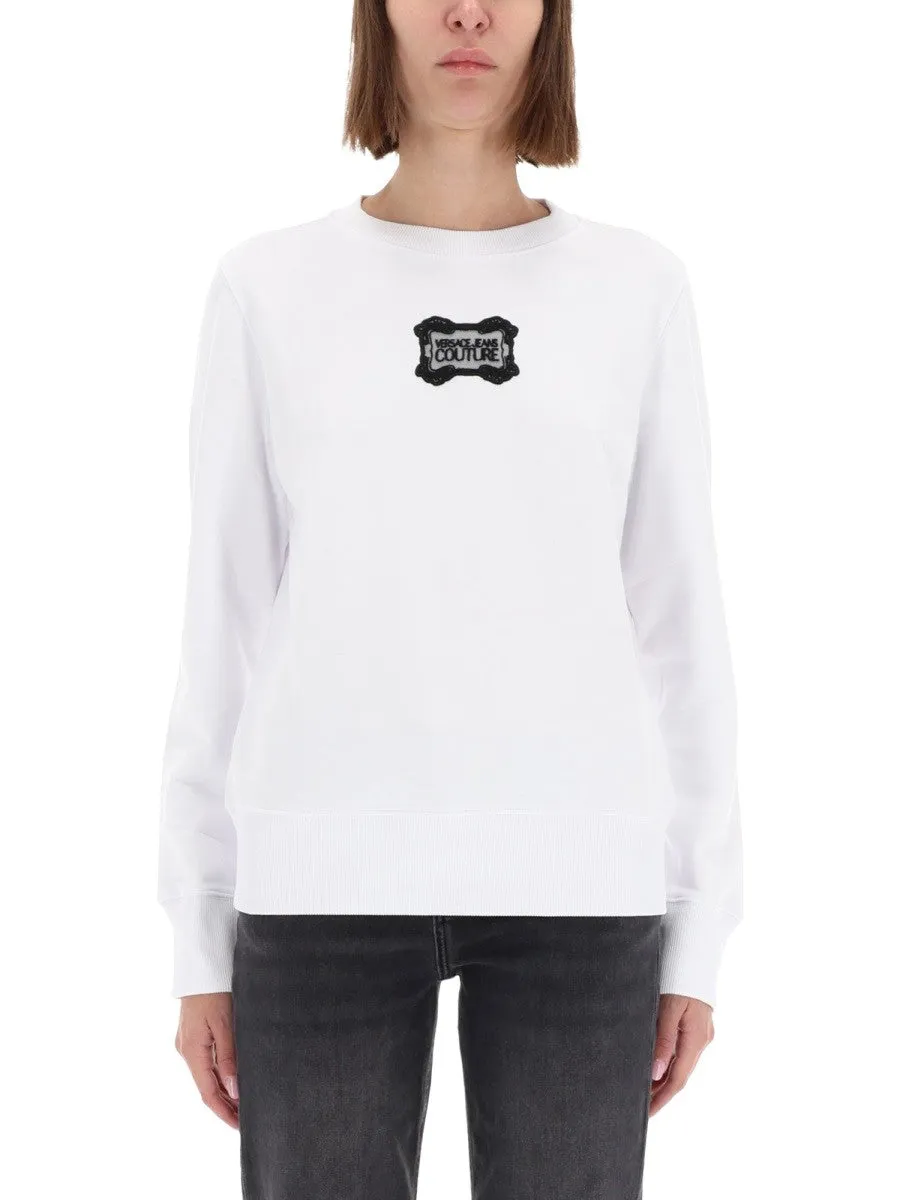 Versace Jeans Couture SWEATSHIRT WITH "BAROQUE" LOGO PATCH sold by Siebentaschen