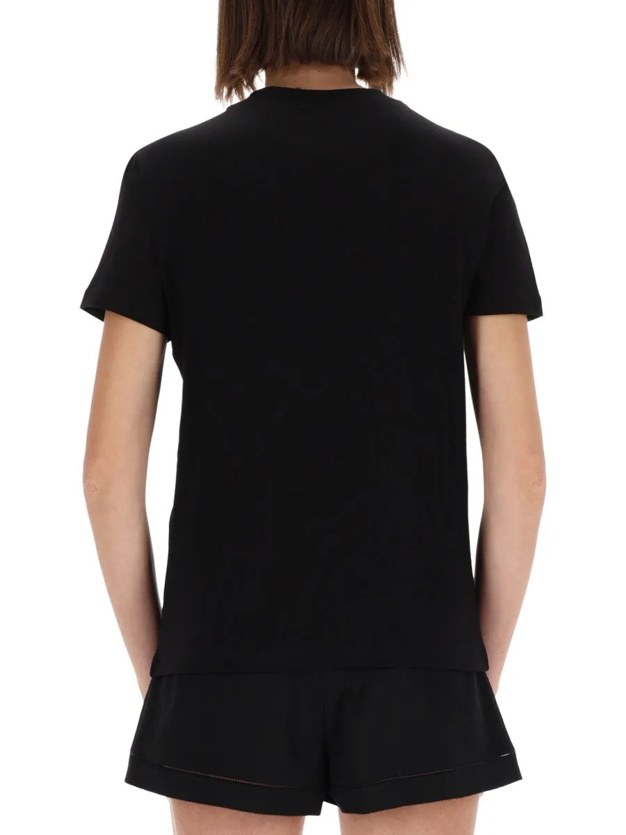 Versace Jeans Couture T-SHIRT WITH LOGO AND RHINESTONES sold by Siebentaschen product image thumbnail 3