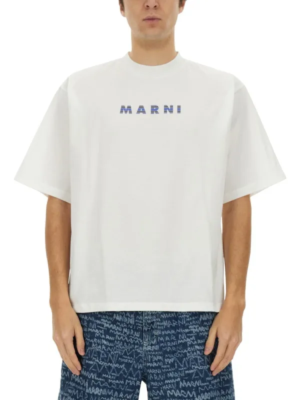 Marni T-SHIRT WITH LOGO sold by Siebentaschen