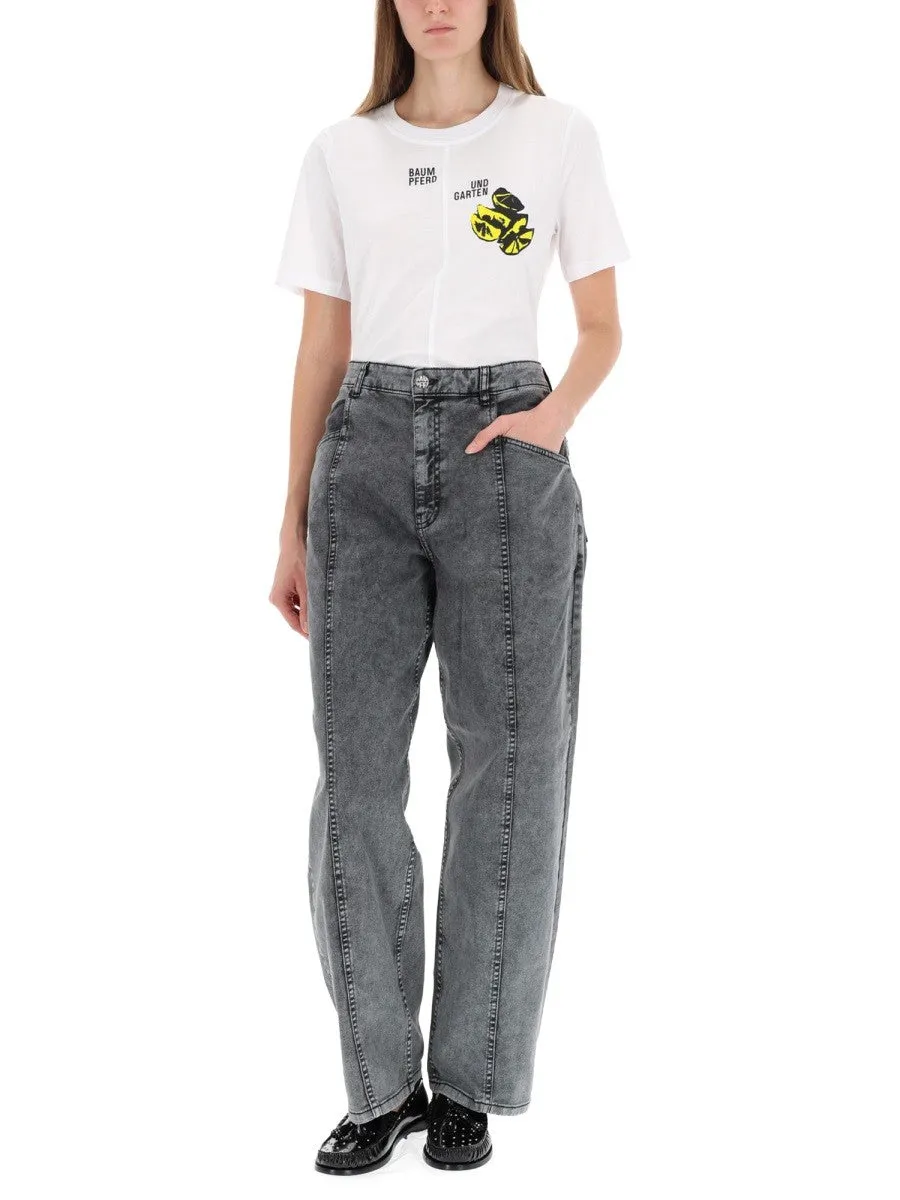 BAUM UND PFERDGARTEN ASYMMETRICAL "JAWOS" T-SHIRT sold by Siebentaschen product image thumbnail 2