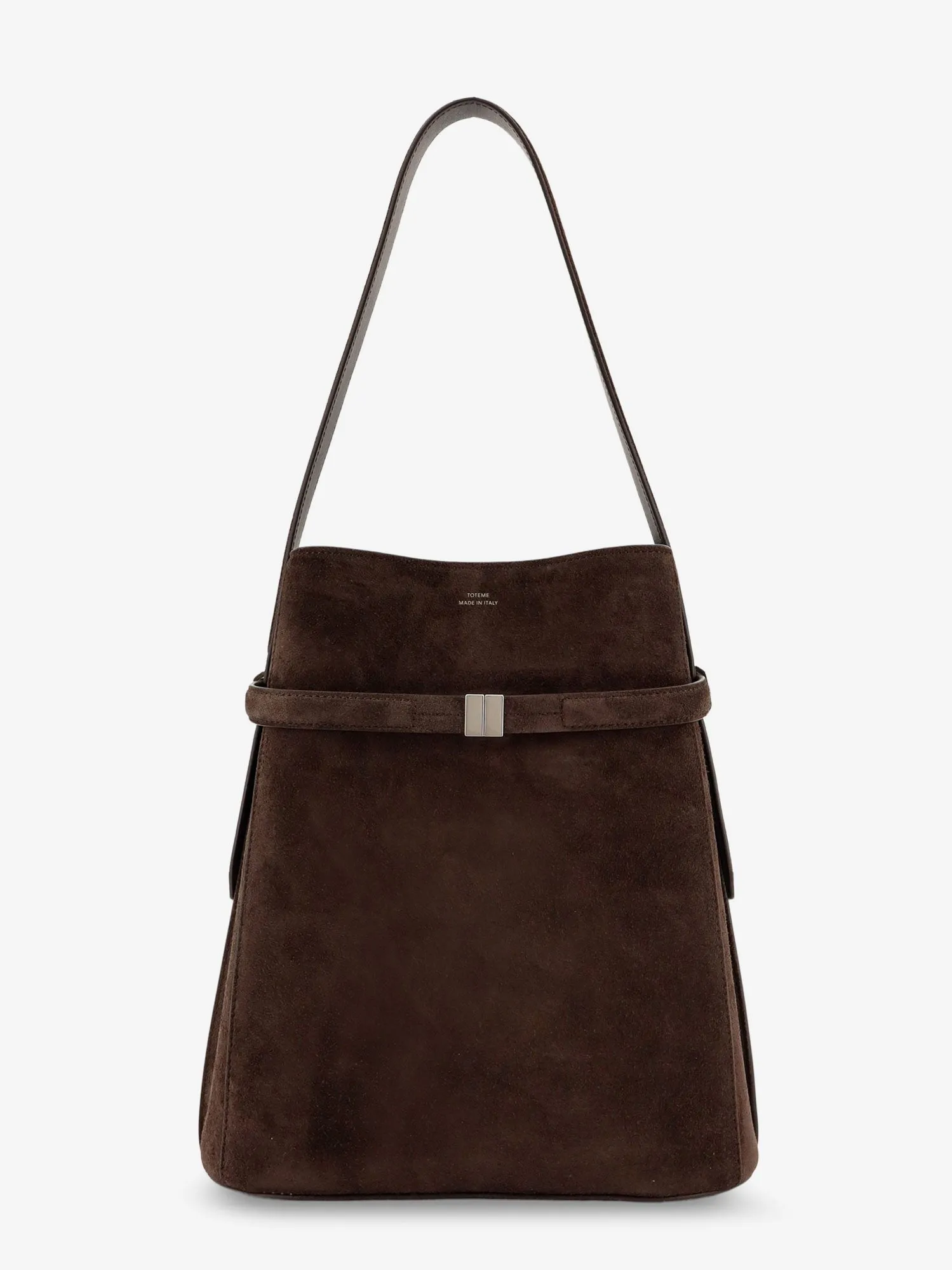 TOTEME Belted suede bucket bag sold by Siebentaschen