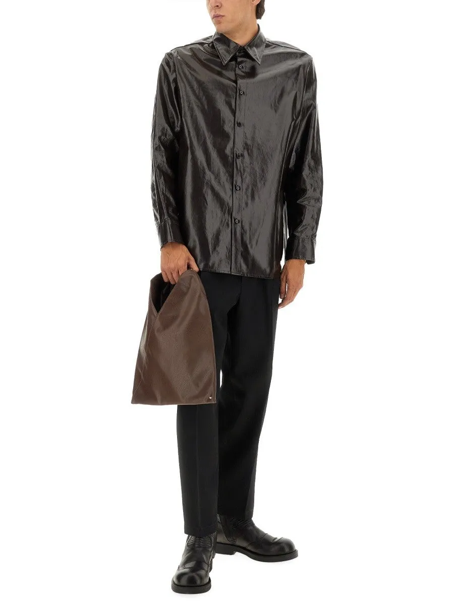 MM6 MAISON MARGIELA SHINY LINEN SHIRT sold by Siebentaschen product image thumbnail 4