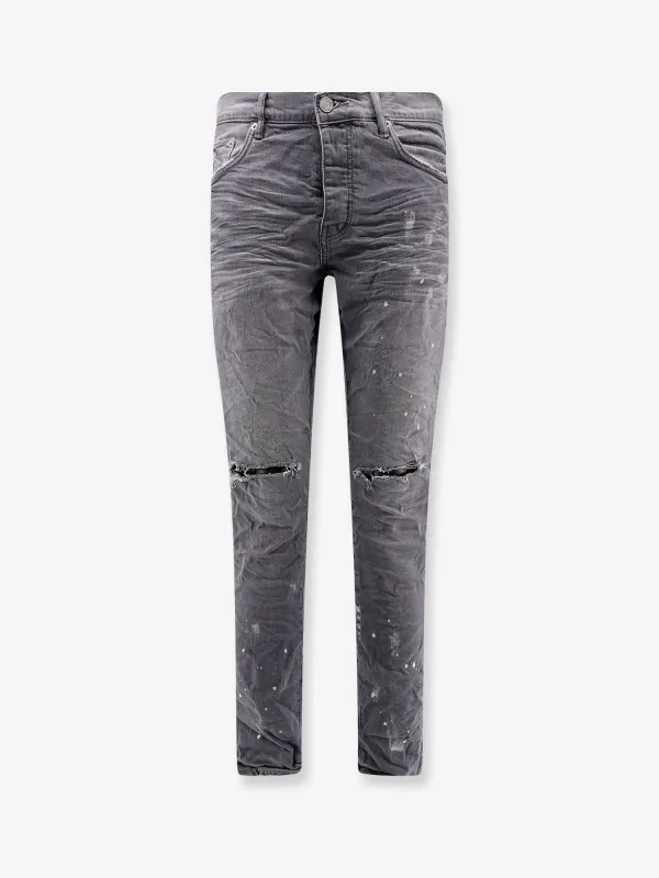 PURPLE BRAND Slim Fit grey denim jeans sold by Siebentaschen