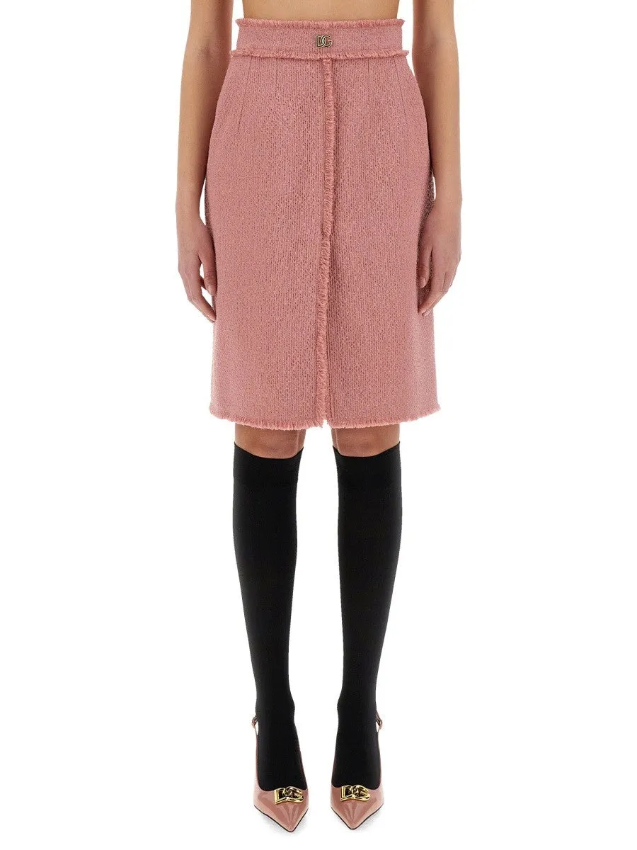 Dolce & Gabbana "RACHEL" TWEED MIDI SKIRT sold by Siebentaschen