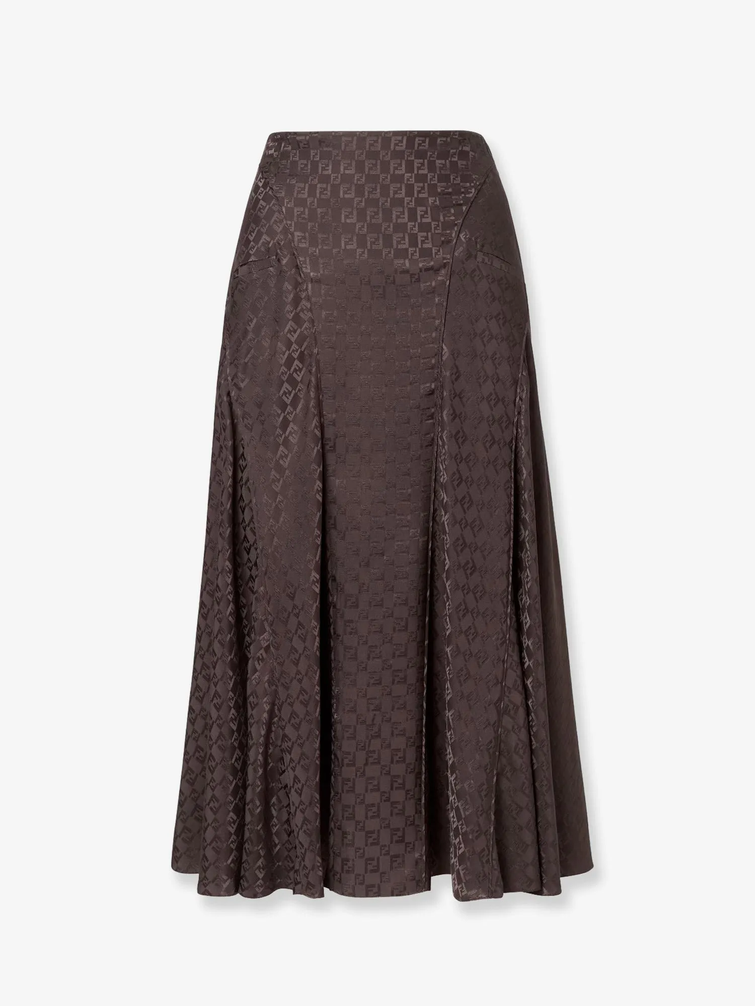 Fendi Midi FF jacquard silk skirt sold by Siebentaschen