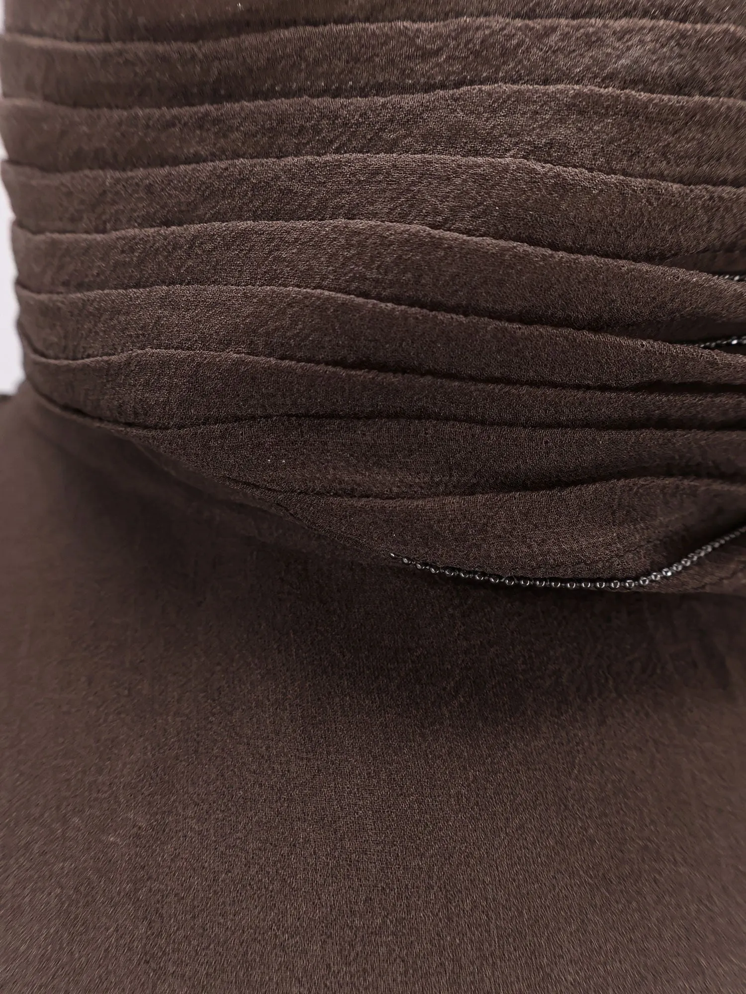 Brunello Cucinelli Crispy silk top with lavallière and Monili sold by Siebentaschen product image thumbnail 3