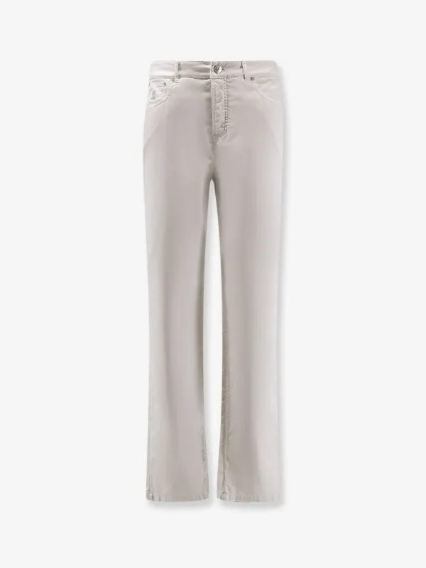 Brunello Cucinelli Stretch cotton trousers sold by Siebentaschen