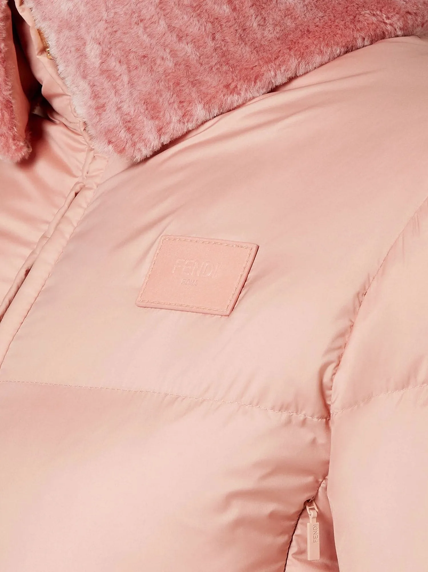 Fendi Technical fabric and shearling down jacket sold by Siebentaschen product image thumbnail 3