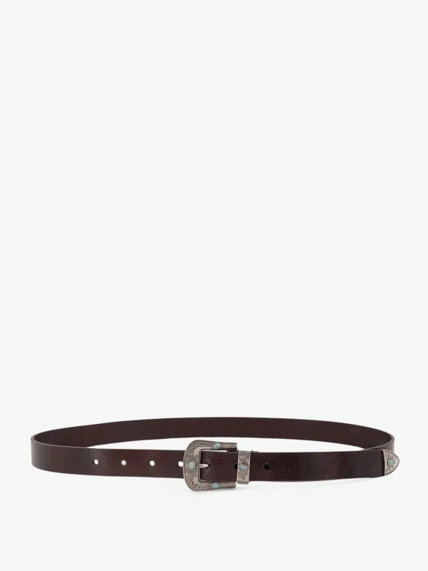 Brunello Cucinelli Leather pull-up belt sold by Siebentaschen
