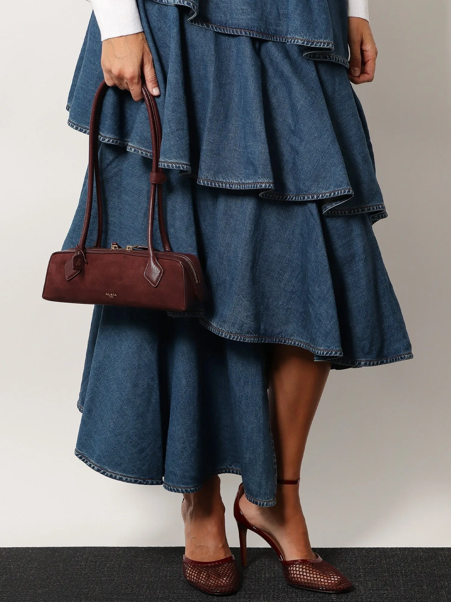 ALAIA Teckel Small suede shoulder bag sold by Siebentaschen product image thumbnail 2