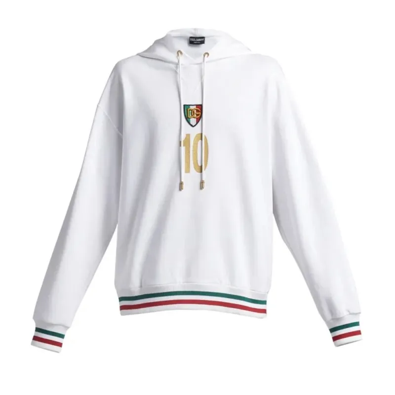 Dolce & Gabbana White Cotton Sweatshirt sold by Siebentaschen