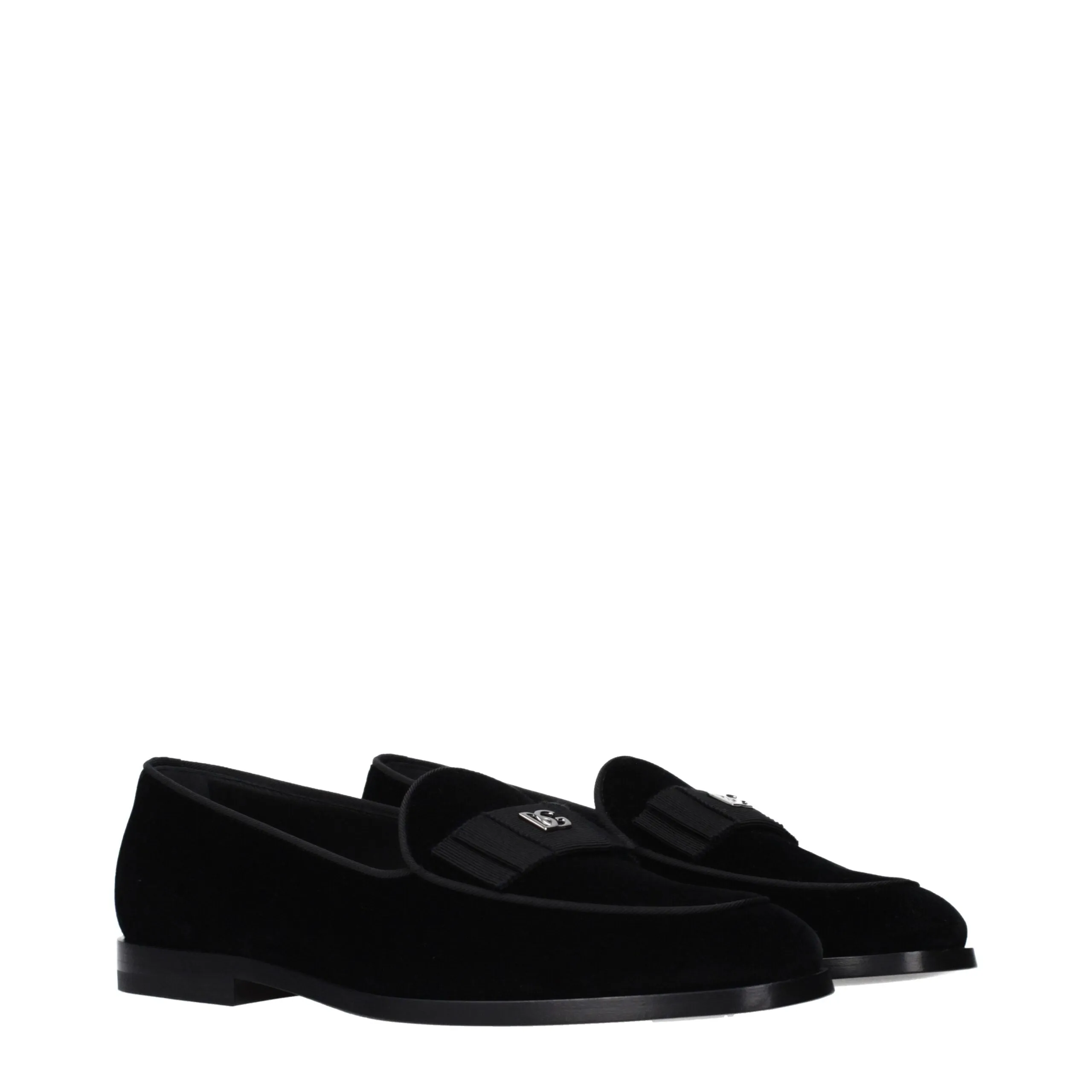 Dolce & Gabbana Black Velvet Slip-On Loafers sold by Siebentaschen product image thumbnail 2