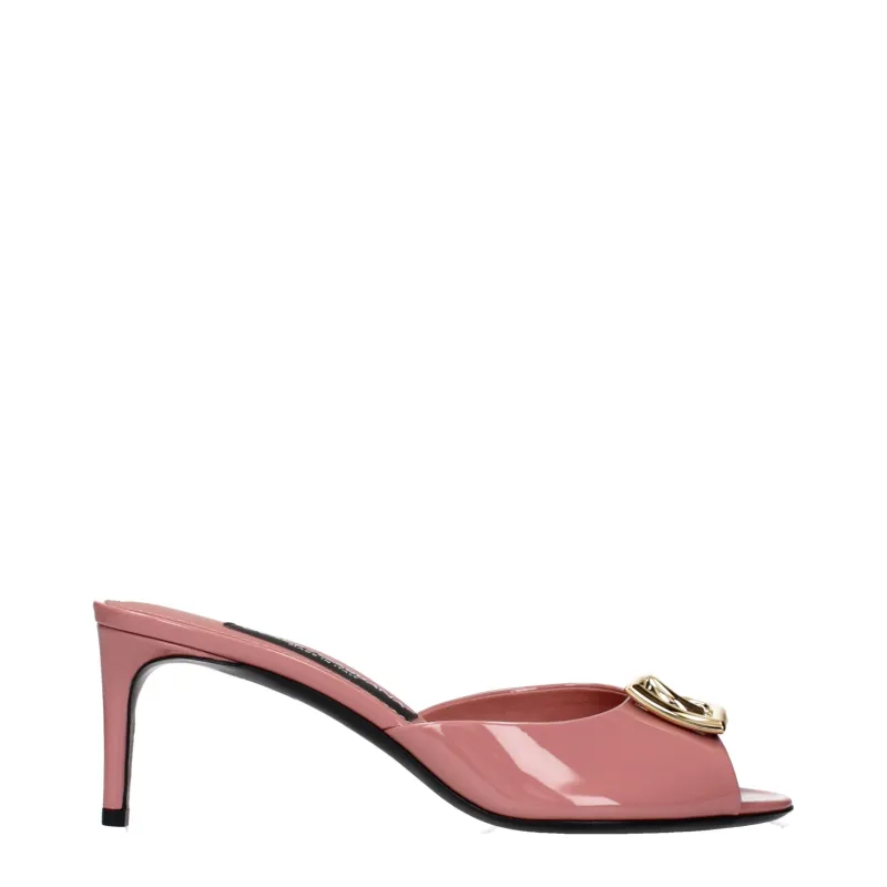 Dolce & Gabbana Pink Leather Stiletto Heel Sandals sold by Siebentaschen