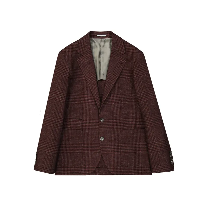 Brunello Cucinelli Tartan Wool Jacket sold by Siebentaschen