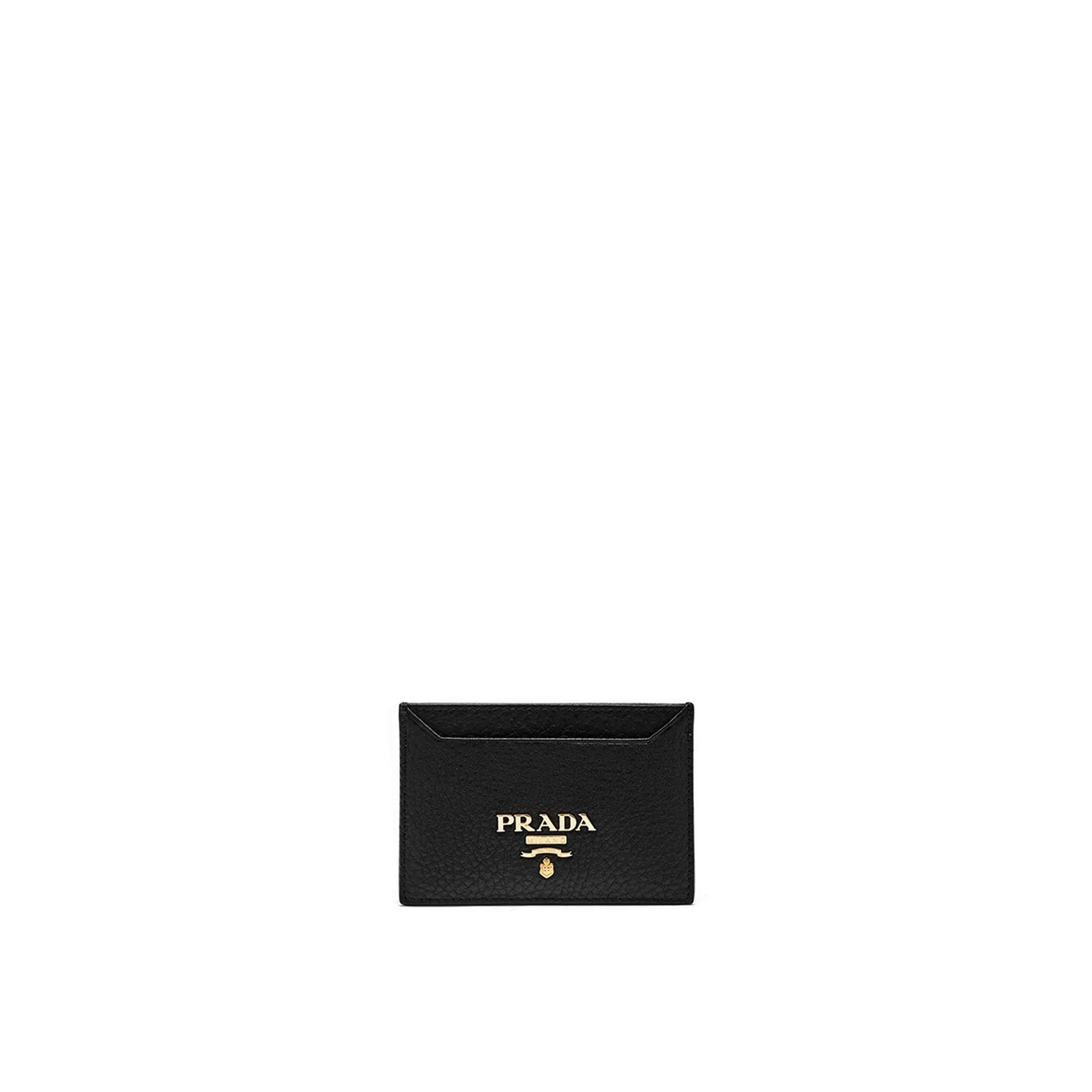 Prada Logo Leather Card Holder sold by Siebentaschen