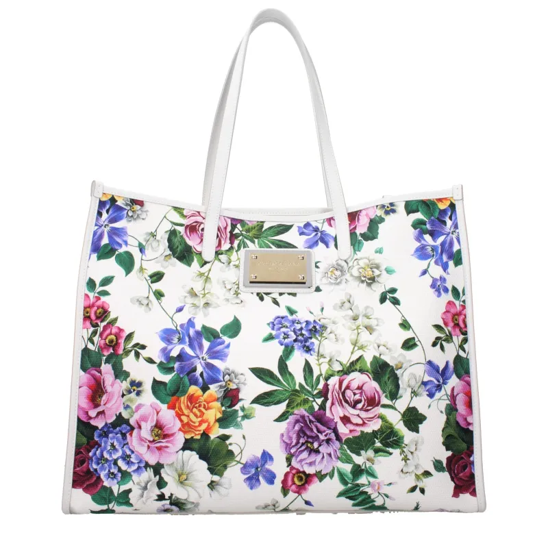 Dolce & Gabbana White Fabric Shoulder Bag sold by Siebentaschen