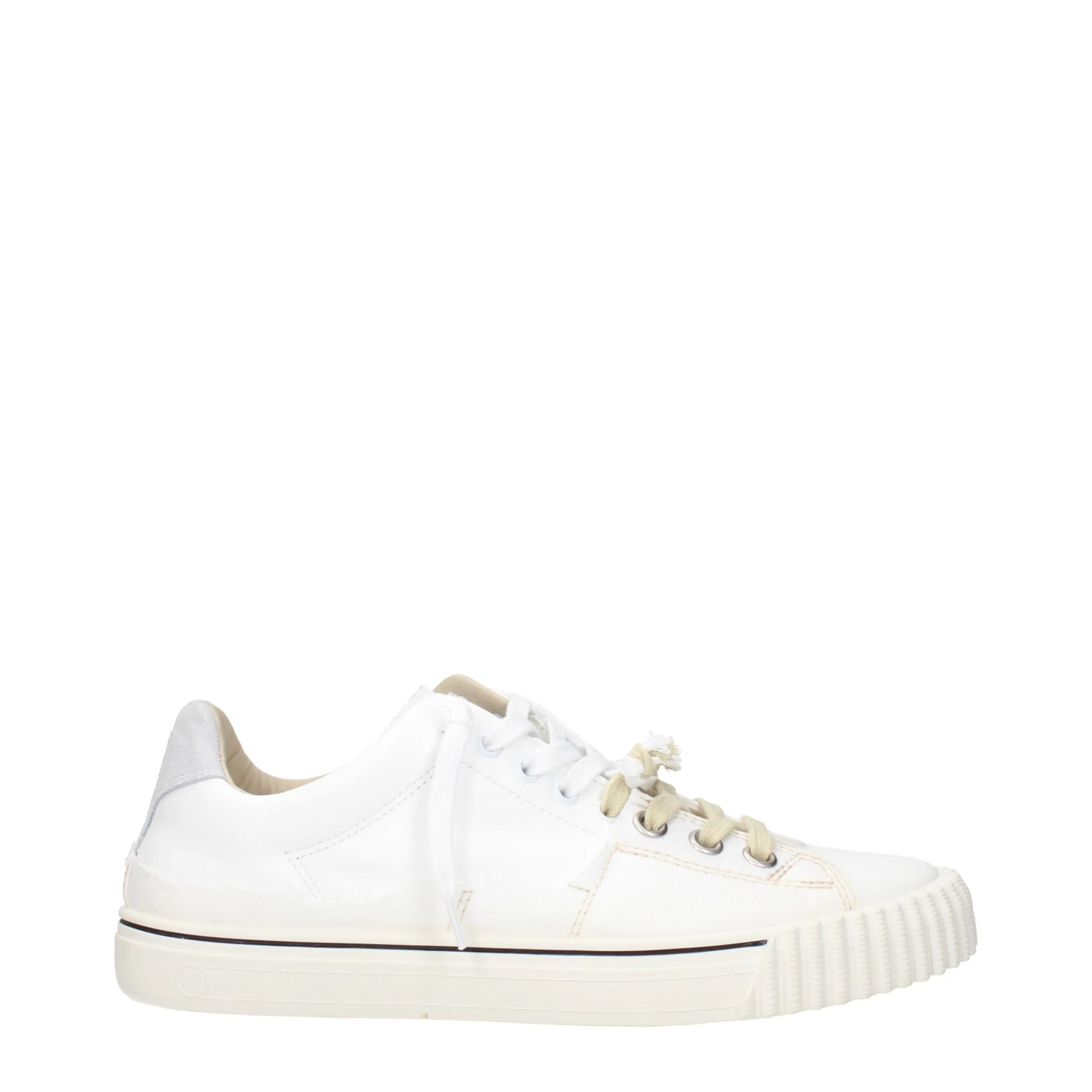 Maison Margiela White Leather Low Top Sneakers sold by Siebentaschen