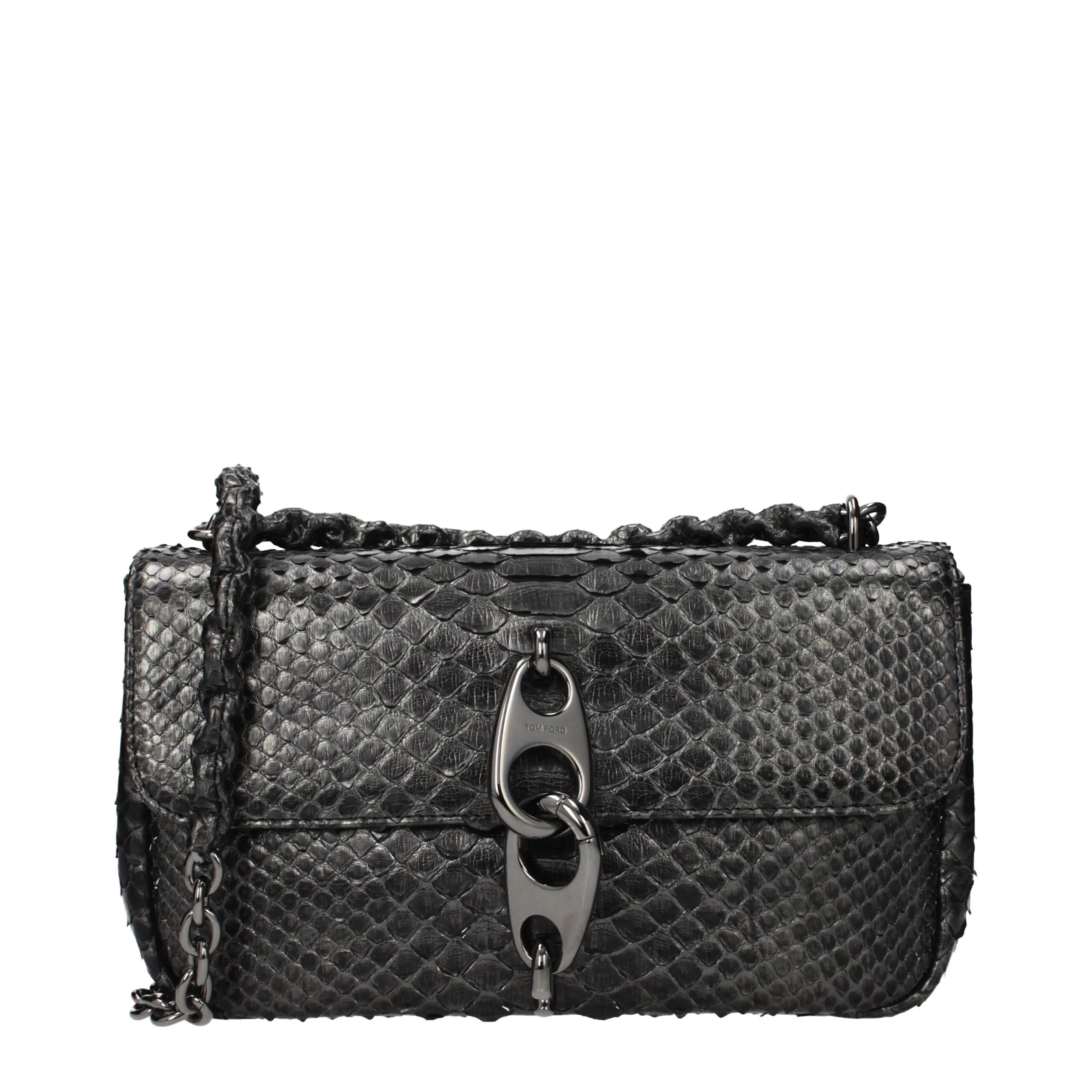 Tom Ford Gray Skin Shoulder Bag sold by Siebentaschen