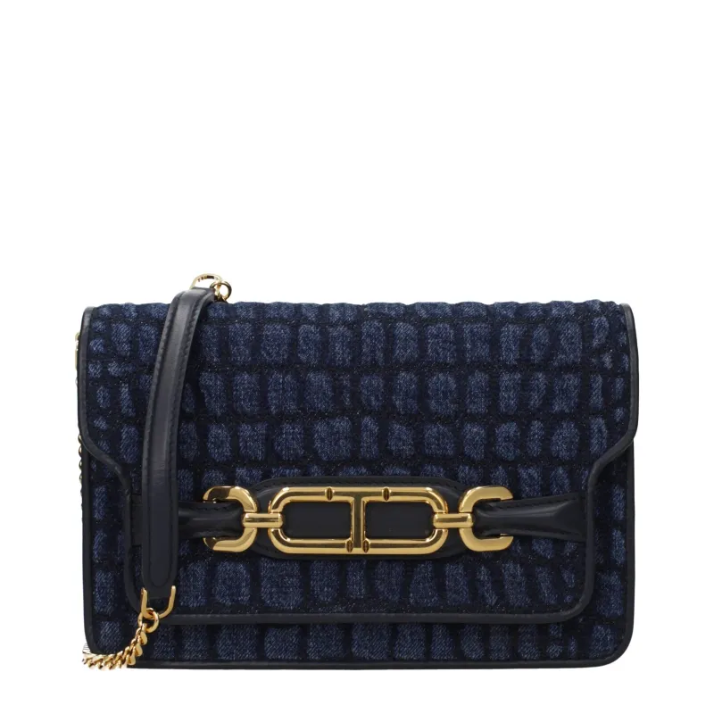 Tom Ford Blue Fabric Clutch Bag sold by Siebentaschen