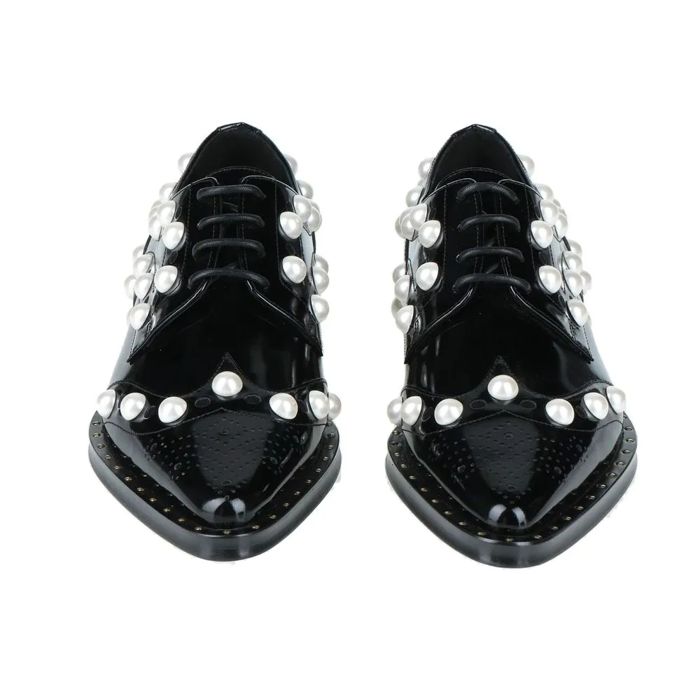 Dolce & Gabbana Black Leather Oxfords And Derby sold by Siebentaschen product image thumbnail 4
