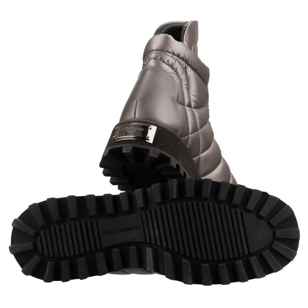 Dolce & Gabbana Gray Nylon Men Boot sold by Siebentaschen product image thumbnail 4