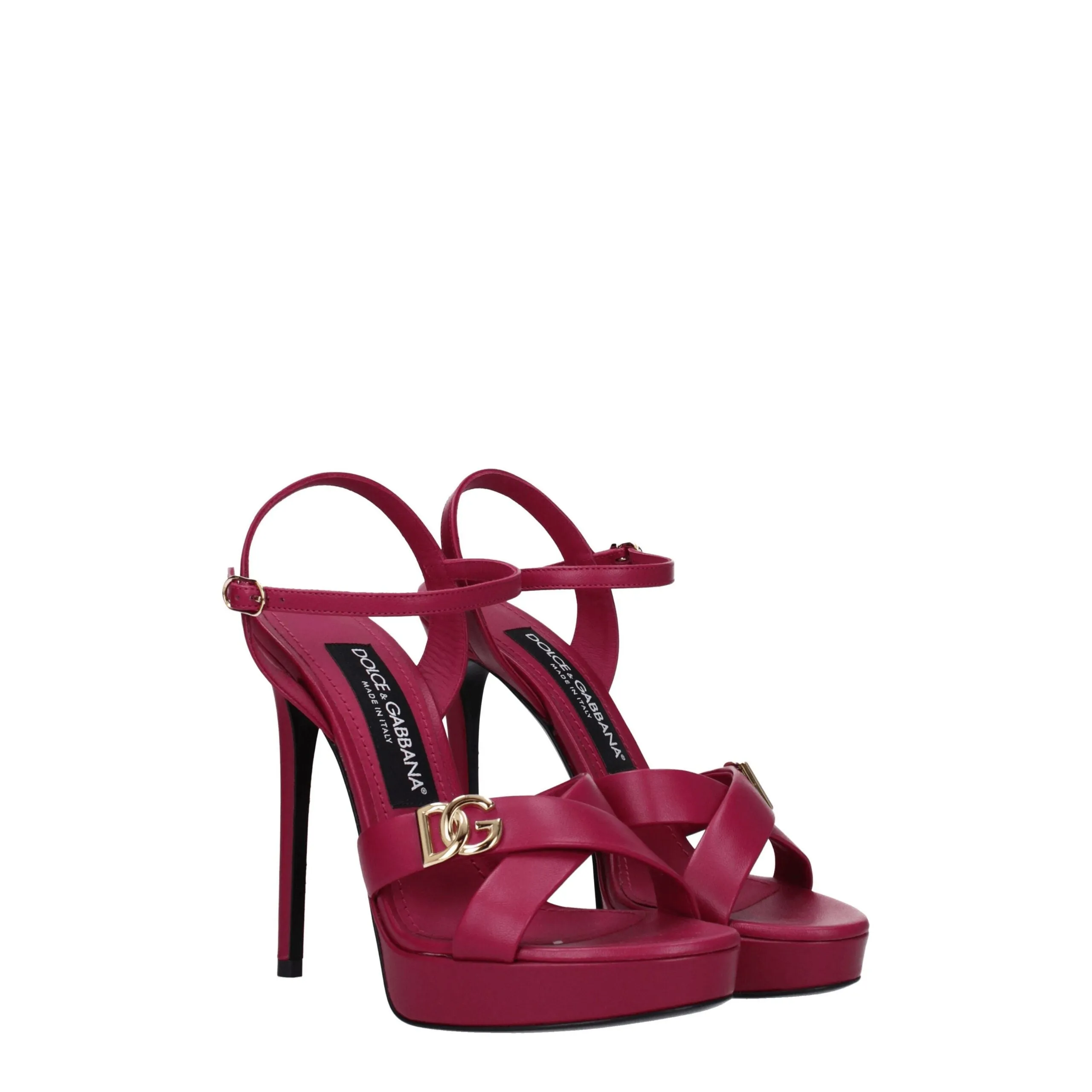 Dolce & Gabbana Pink Leather Platform Sandals sold by Siebentaschen product image thumbnail 2