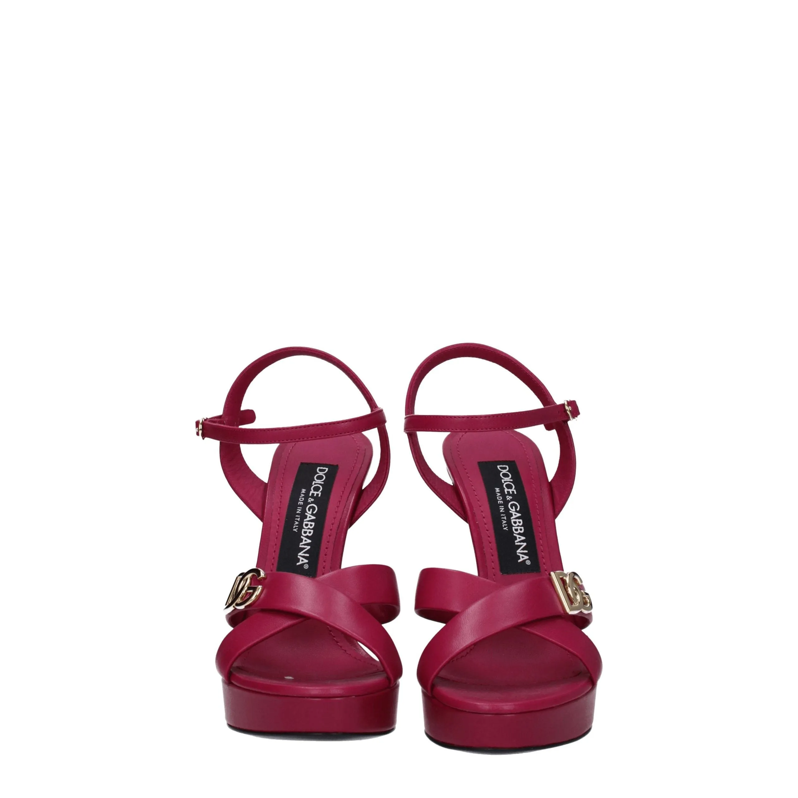 Dolce & Gabbana Pink Leather Platform Sandals sold by Siebentaschen product image thumbnail 3