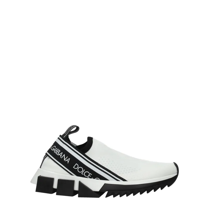 Dolce & Gabbana White Fabric Chunky Sneakers sold by Siebentaschen