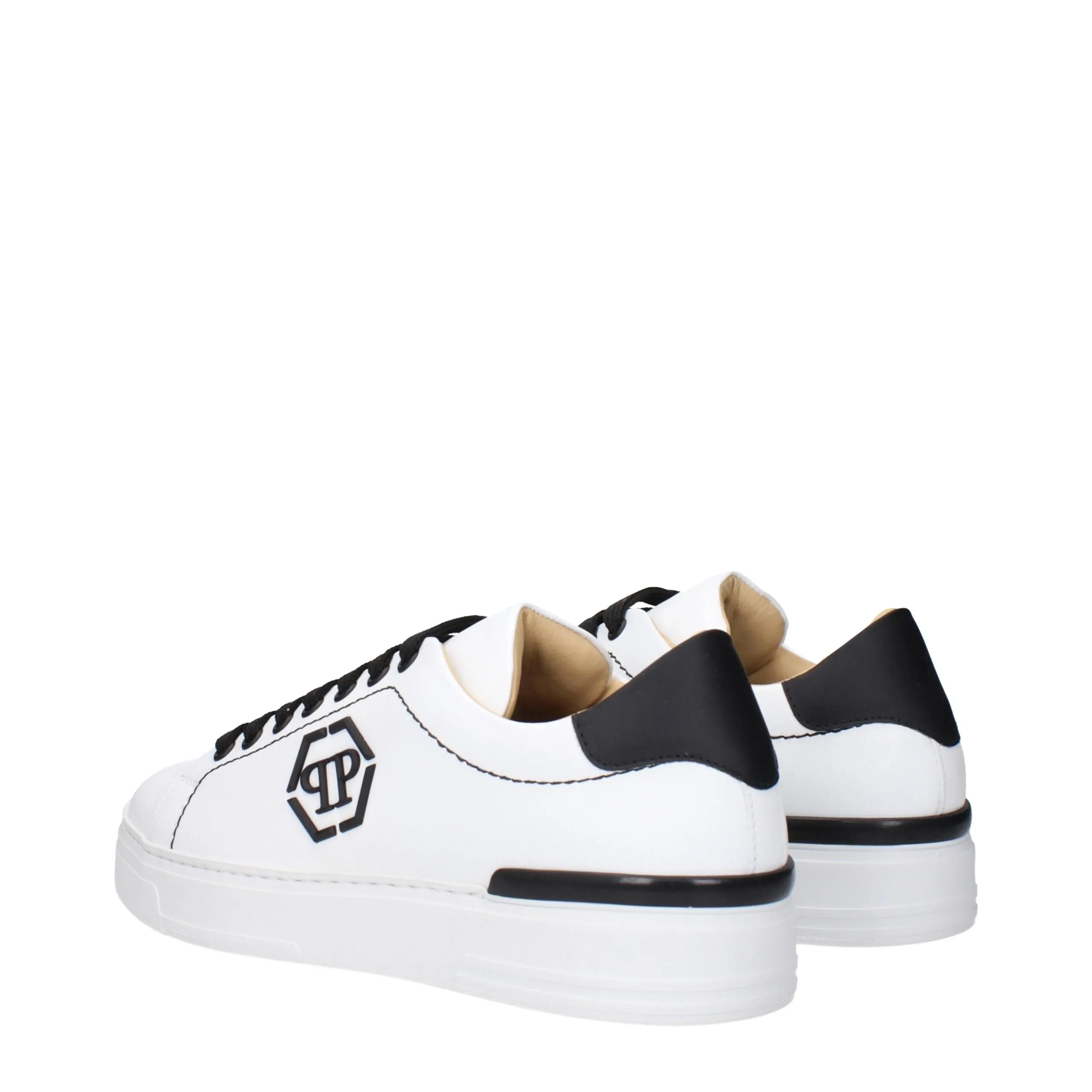 Philipp Plein White Leather Low Top Sneakers sold by Siebentaschen product image thumbnail 4