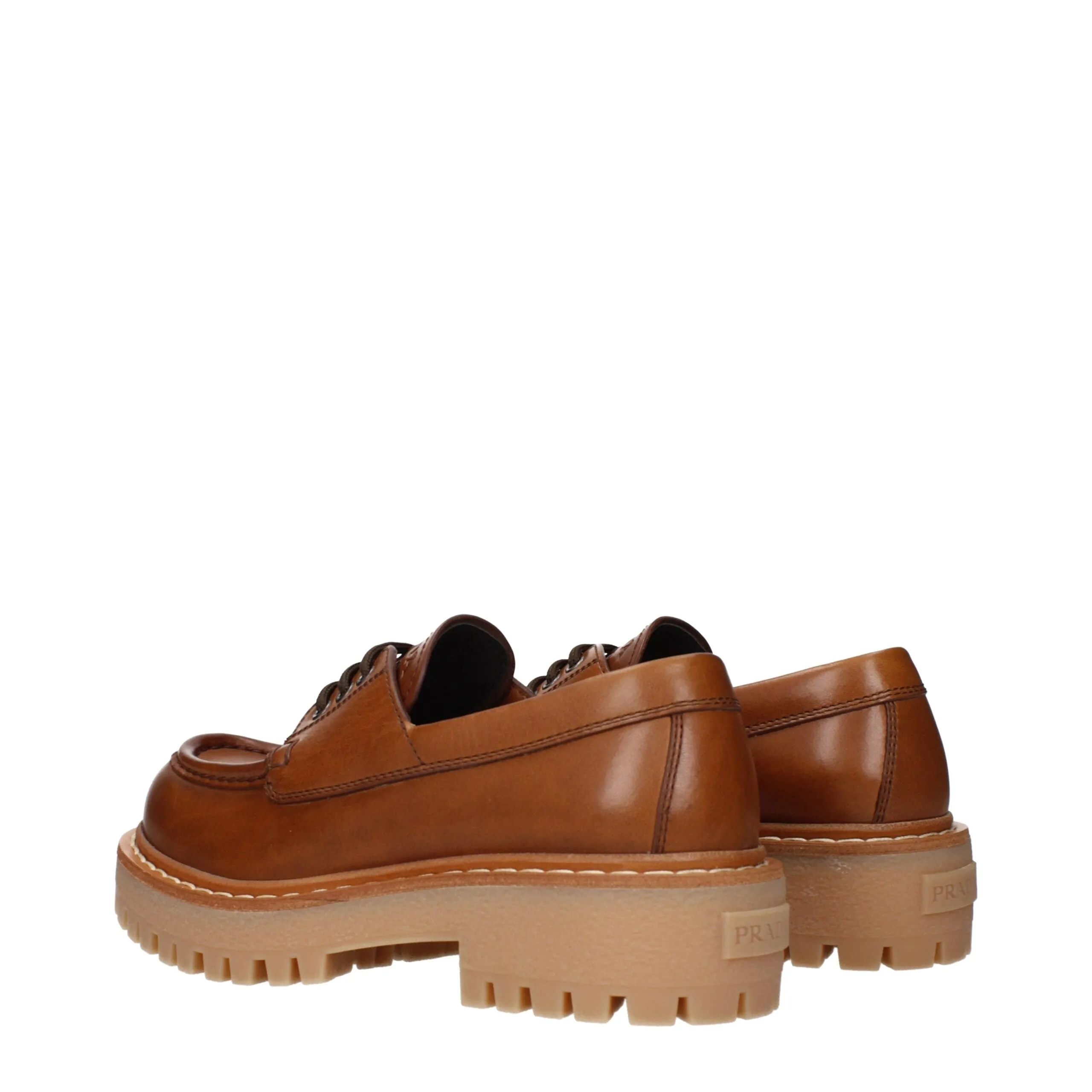 Prada Brown Leather Oxfords And Derbies sold by Siebentaschen product image thumbnail 4