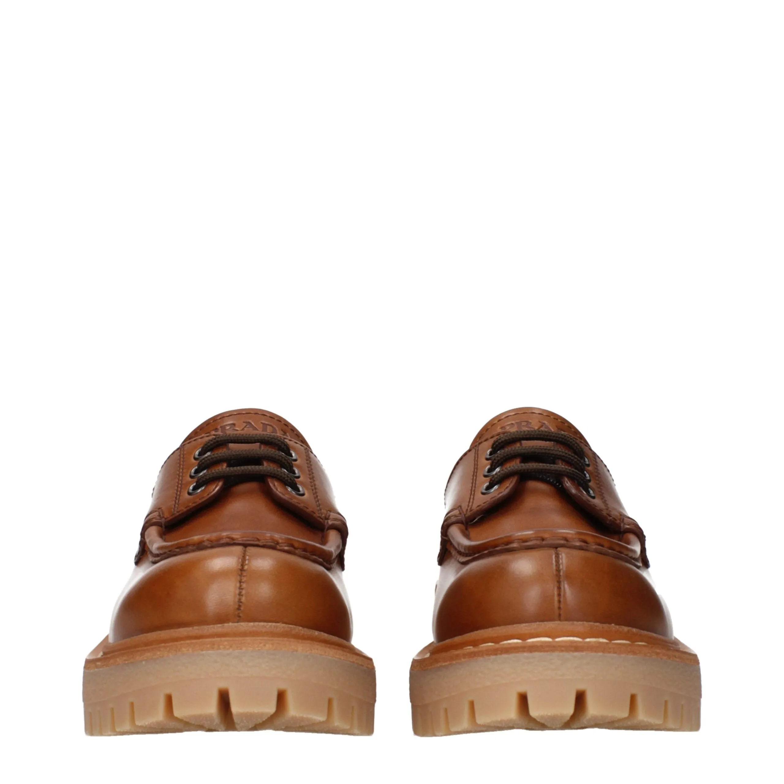 Prada Brown Leather Oxfords And Derbies sold by Siebentaschen product image thumbnail 3