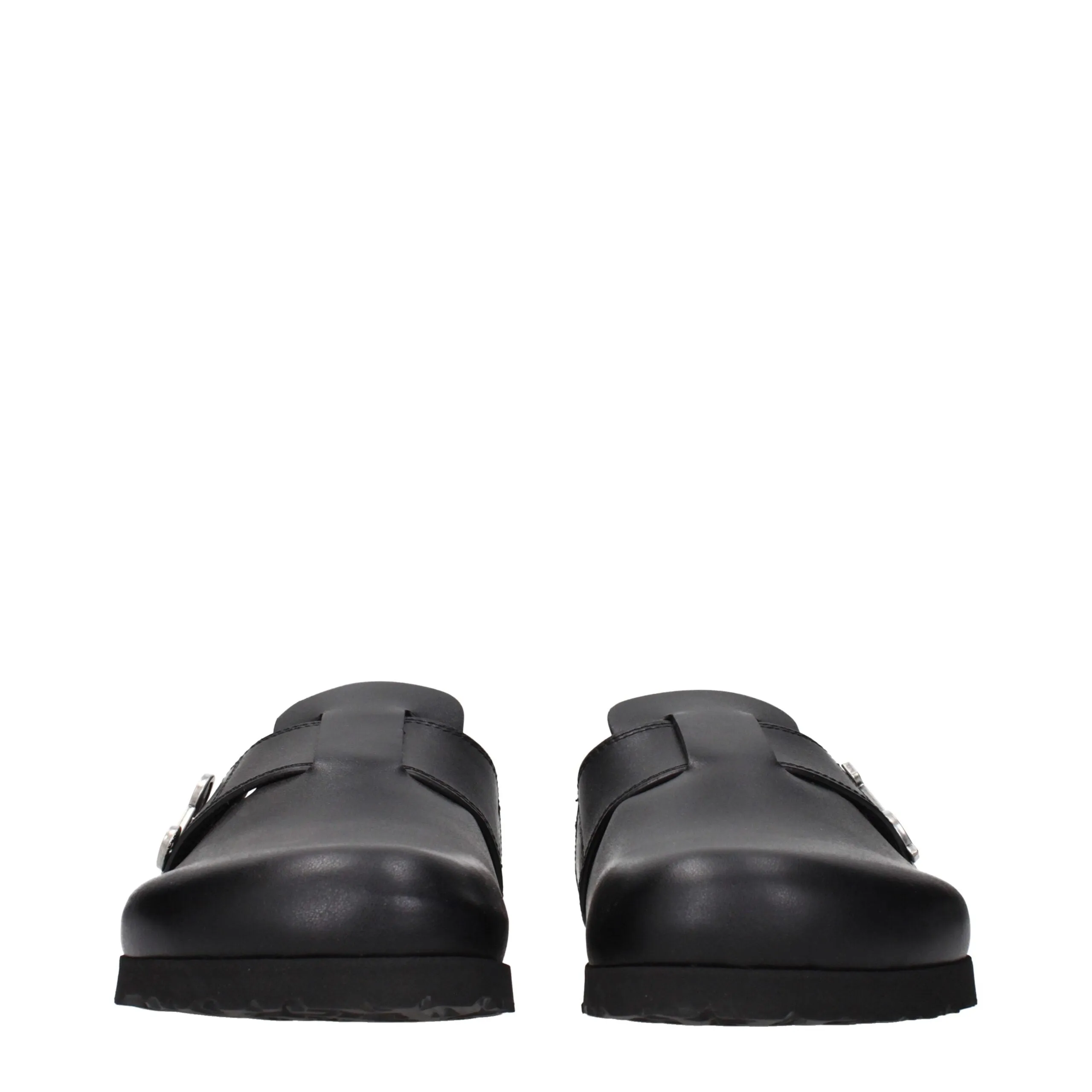 Palm Angels Black Leather Slippers sold by Siebentaschen product image thumbnail 3