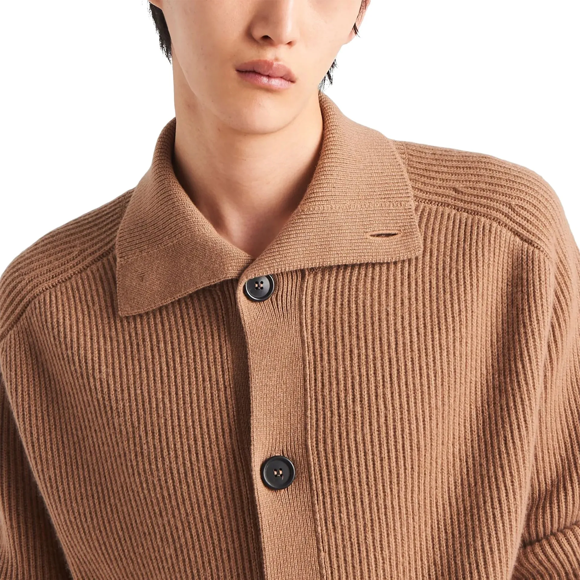 Prada Ribbed Knit Cashmere Cardigan sold by Siebentaschen product image thumbnail 4