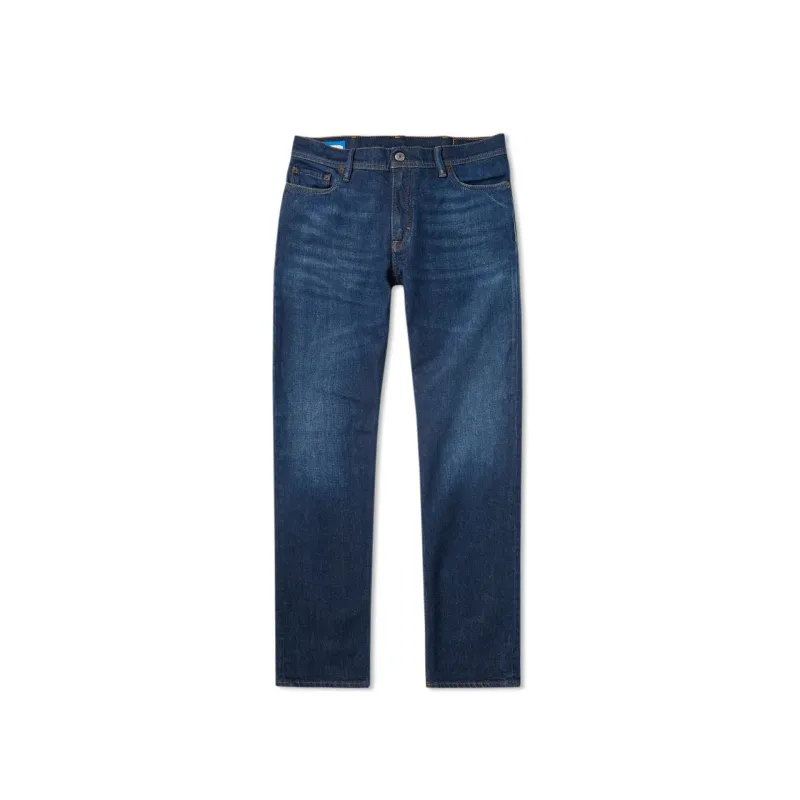 Acne Studios Blå Konst Cotton Denim Jeans sold by Siebentaschen