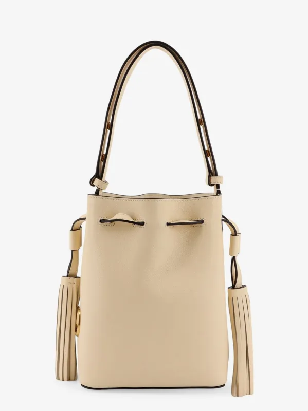 Valentino Garavani Leather bucket bag with metal VLogo Signature sold by Siebentaschen