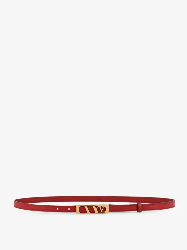 Valentino Garavani VLogo Signature leather belt sold by Siebentaschen