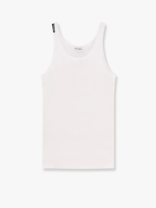 Dolce & Gabbana Ribbed cotton tank top sold by Siebentaschen